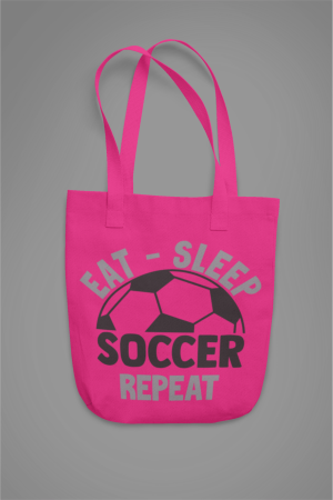 eat sleep soccer repeat pink