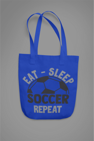 eat sleep soccer repeat royal blue