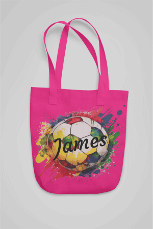 personalized color splash tote bag pink
