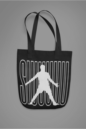 Siuu tote bag black