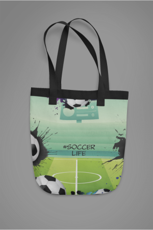 Soccer life tote bag