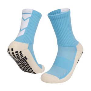 grip socks light blue