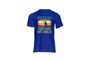 soccer dad t-shirt royal blue