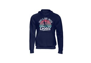 just a girl with goals hoody navy