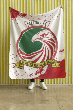Falcons fleece throw